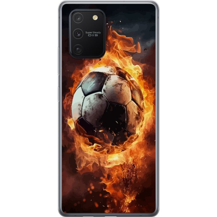 Mobildeksel til Samsung Galaxy S10 Lite med Fotball motiv i gruppen SMARTTELEFON & NETTBRETT / Mobilbeskyttelse / Samsung hos TP E-commerce Nordic AB (A61976)