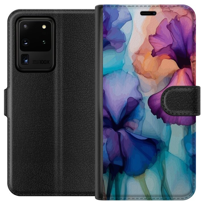 Lommeboketui til Samsung Galaxy S20 Ultra med Magiske blomster motiv i gruppen SMARTTELEFON & NETTBRETT / Mobilbeskyttelse / Samsung hos TP E-commerce Nordic AB (A62201)