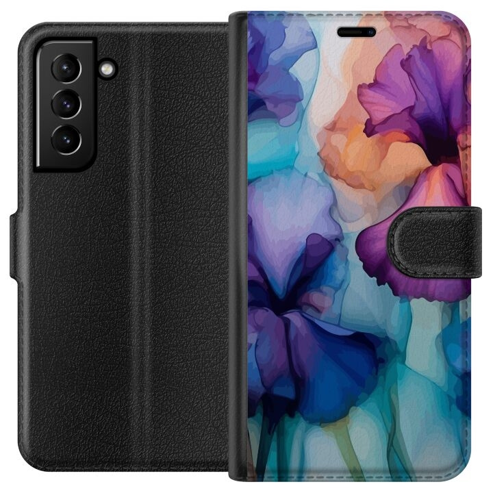 Lommeboketui til Samsung Galaxy S21+ 5G med Magiske blomster motiv i gruppen SMARTTELEFON & NETTBRETT / Mobilbeskyttelse / Samsung hos TP E-commerce Nordic AB (A62363)