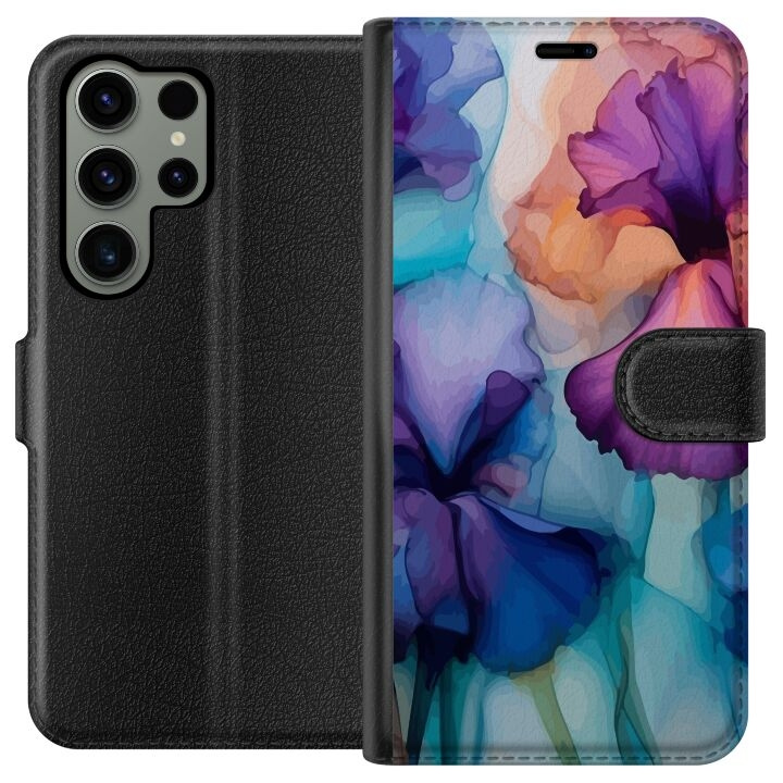 Lommeboketui til Samsung Galaxy S23 Ultra med Magiske blomster motiv i gruppen SMARTTELEFON & NETTBRETT / Mobilbeskyttelse / Samsung hos TP E-commerce Nordic AB (A62795)