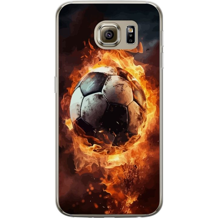 Mobildeksel til Samsung Galaxy S6 med Fotball motiv i gruppen SMARTTELEFON & NETTBRETT / Mobilbeskyttelse / Samsung hos TP E-commerce Nordic AB (A63029)