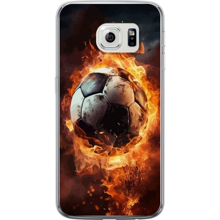 Mobildeksel til Samsung Galaxy S6 edge med Fotball motiv i gruppen SMARTTELEFON & NETTBRETT / Mobilbeskyttelse / Samsung hos TP E-commerce Nordic AB (A63056)