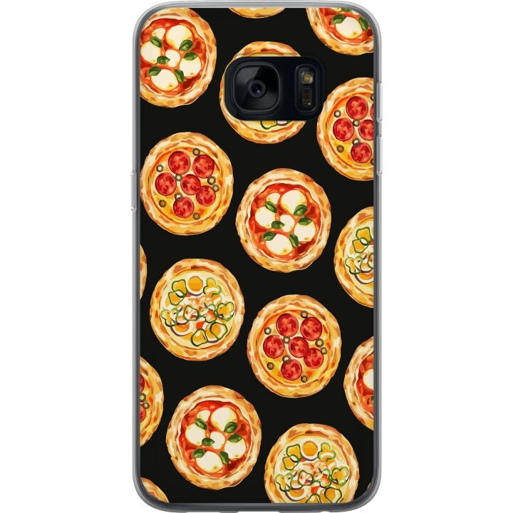 Mobildeksel til Samsung Galaxy S7 med Pizza motiv i gruppen SMARTTELEFON & NETTBRETT / Mobilbeskyttelse / Samsung hos TP E-commerce Nordic AB (A63102)