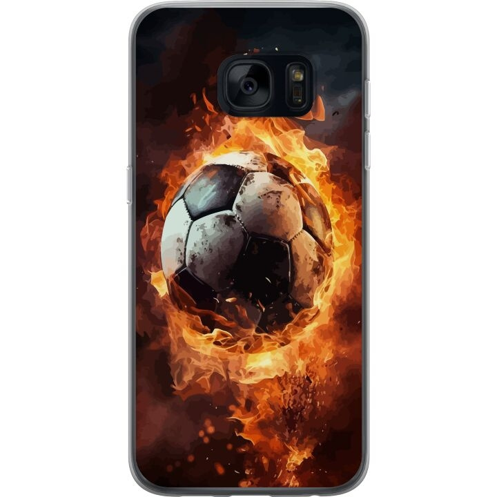 Mobildeksel til Samsung Galaxy S7 med Fotball motiv i gruppen SMARTTELEFON & NETTBRETT / Mobilbeskyttelse / Samsung hos TP E-commerce Nordic AB (A63110)