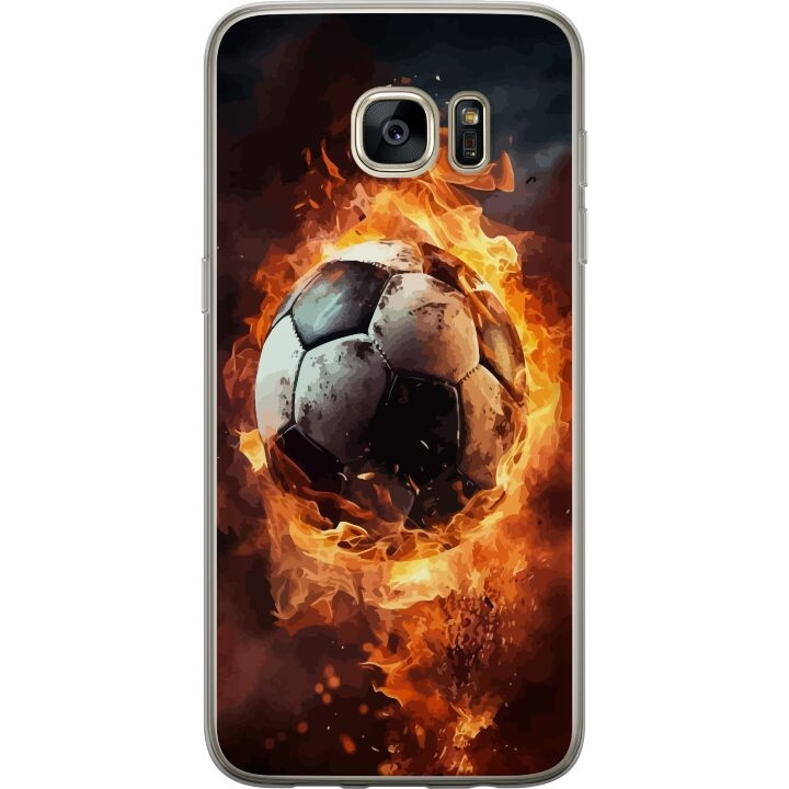 Mobildeksel til Samsung Galaxy S7 edge med Fotball motiv i gruppen SMARTTELEFON & NETTBRETT / Mobilbeskyttelse / Samsung hos TP E-commerce Nordic AB (A63137)