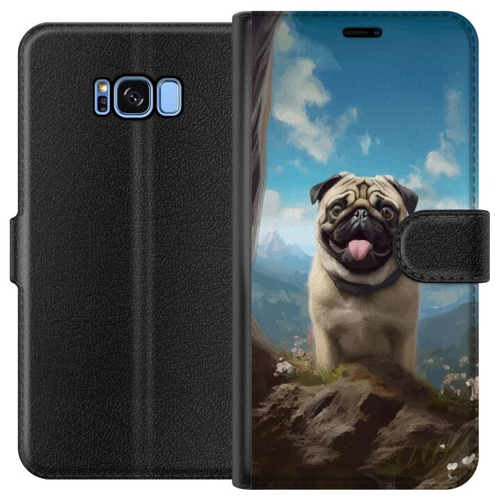 Lommeboketui til Samsung Galaxy S8 med Glad Hund motiv i gruppen SMARTTELEFON & NETTBRETT / Mobilbeskyttelse / Samsung hos TP E-commerce Nordic AB (A63161)