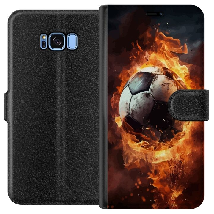 Lommeboketui til Samsung Galaxy S8 med Fotball motiv i gruppen SMARTTELEFON & NETTBRETT / Mobilbeskyttelse / Samsung hos TP E-commerce Nordic AB (A63164)