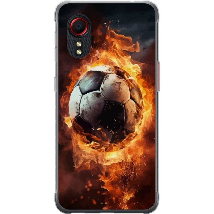 Mobildeksel til Samsung Galaxy Xcover 5 med Fotball motiv i gruppen SMARTTELEFON & NETTBRETT / Mobilbeskyttelse / Samsung hos TP E-commerce Nordic AB (A63461)