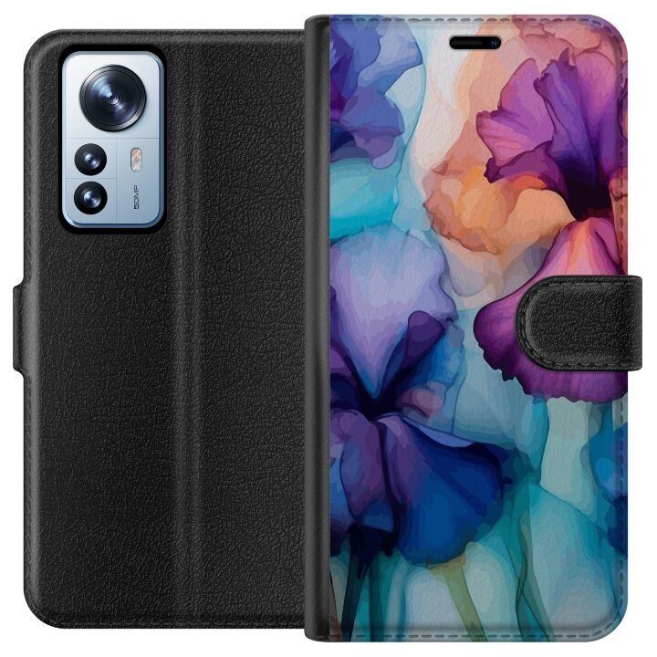 Lommeboketui til Xiaomi 12 Pro med Magiske blomster motiv i gruppen SMARTTELEFON & NETTBRETT / Mobilbeskyttelse / Xiaomi hos TP E-commerce Nordic AB (A63902)