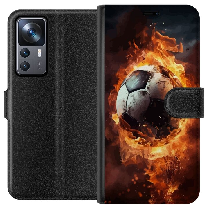 Lommeboketui til Xiaomi 12T med Fotball motiv i gruppen SMARTTELEFON & NETTBRETT / Mobilbeskyttelse / Xiaomi hos TP E-commerce Nordic AB (A63974)