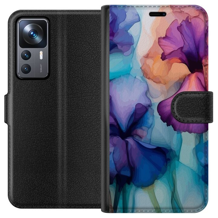 Lommeboketui til Xiaomi 12T Pro med Magiske blomster motiv i gruppen SMARTTELEFON & NETTBRETT / Mobilbeskyttelse / Xiaomi hos TP E-commerce Nordic AB (A64010)