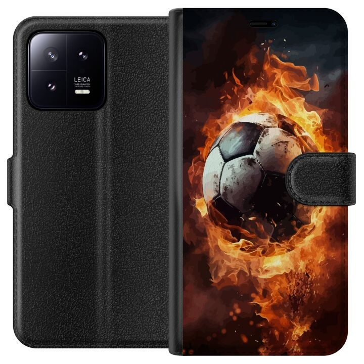 Lommeboketui til Xiaomi 13 med Fotball motiv i gruppen SMARTTELEFON & NETTBRETT / Mobilbeskyttelse / Xiaomi hos TP E-commerce Nordic AB (A64082)