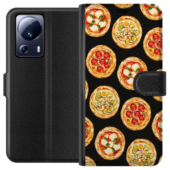 Lommeboketui til Xiaomi 13 Lite med Pizza motiv i gruppen SMARTTELEFON & NETTBRETT / Mobilbeskyttelse / Xiaomi hos TP E-commerce Nordic AB (A64128)