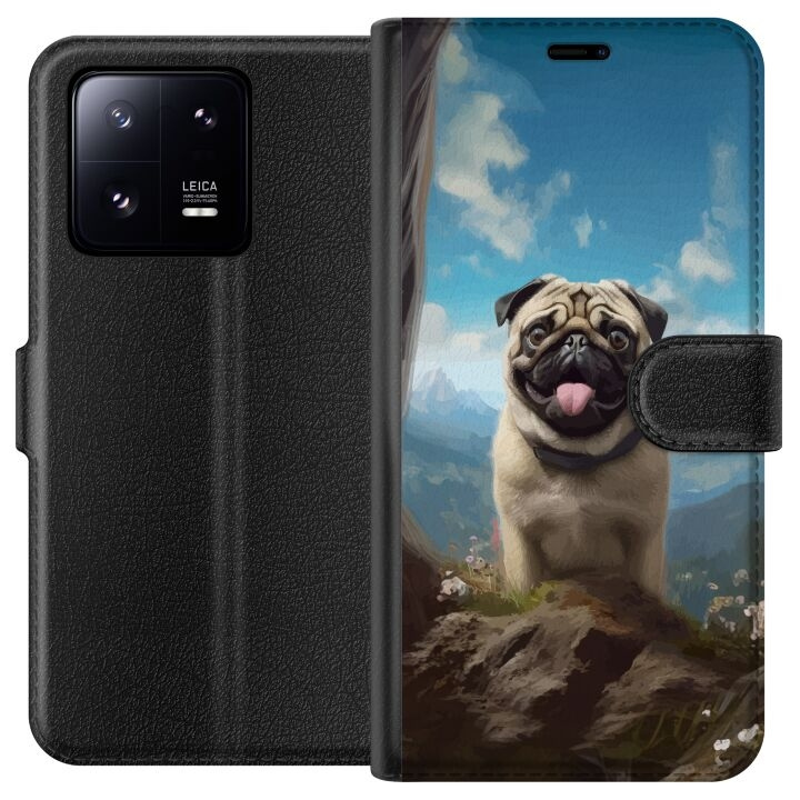 Lommeboketui til Xiaomi 13 Pro med Glad Hund motiv i gruppen SMARTTELEFON & NETTBRETT / Mobilbeskyttelse / Xiaomi hos TP E-commerce Nordic AB (A64187)