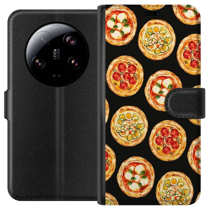 Lommeboketui til Xiaomi 13 Ultra med Pizza motiv i gruppen SMARTTELEFON & NETTBRETT / Mobilbeskyttelse / Xiaomi hos TP E-commerce Nordic AB (A64290)