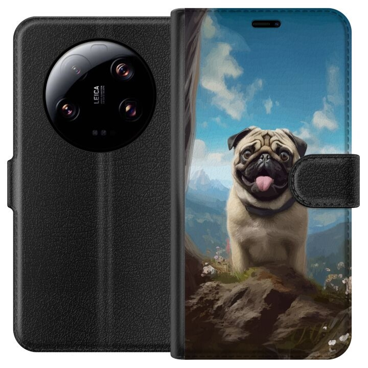 Lommeboketui til Xiaomi 13 Ultra med Glad Hund motiv i gruppen SMARTTELEFON & NETTBRETT / Mobilbeskyttelse / Xiaomi hos TP E-commerce Nordic AB (A64295)