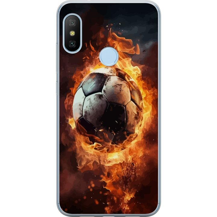 Mobildeksel til Xiaomi Mi A2 Lite med Fotball motiv i gruppen SMARTTELEFON & NETTBRETT / Mobilbeskyttelse / Xiaomi hos TP E-commerce Nordic AB (A64433)