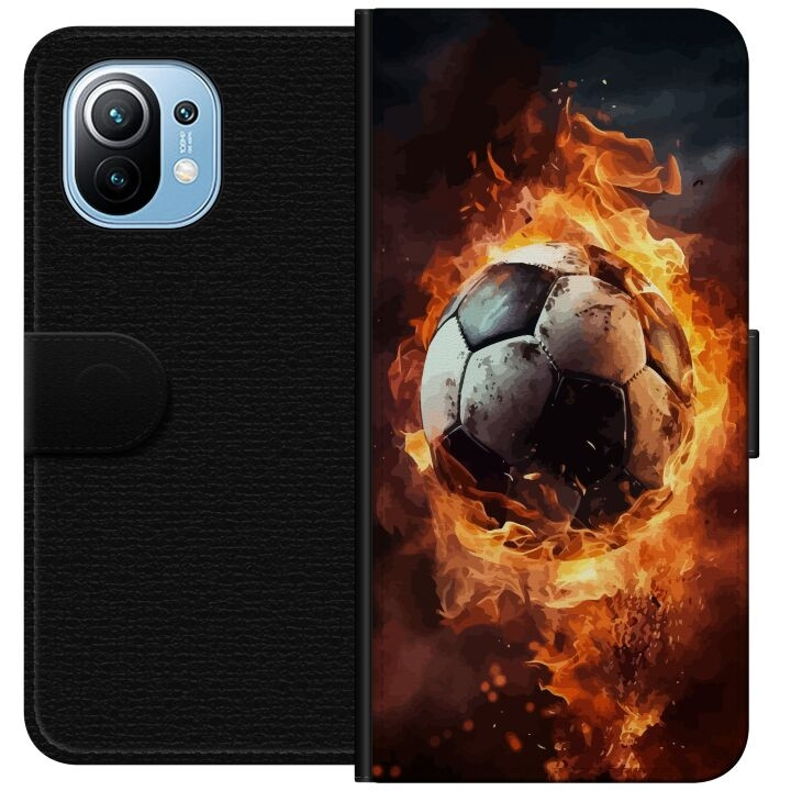 Lommeboketui til Xiaomi Mi 11 med Fotball motiv i gruppen SMARTTELEFON & NETTBRETT / Mobilbeskyttelse / Xiaomi hos TP E-commerce Nordic AB (A64757)