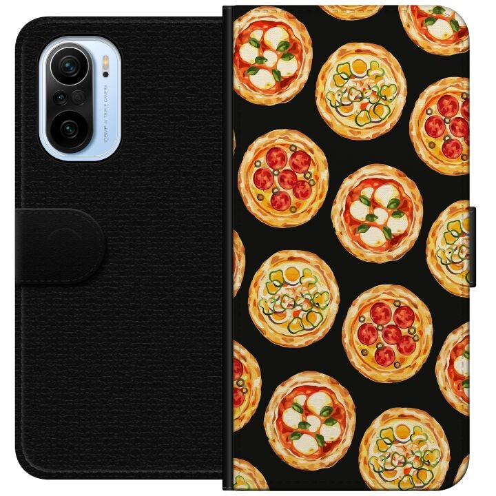 Lommeboketui til Xiaomi Mi 11i med Pizza motiv i gruppen SMARTTELEFON & NETTBRETT / Mobilbeskyttelse / Xiaomi hos TP E-commerce Nordic AB (A64803)