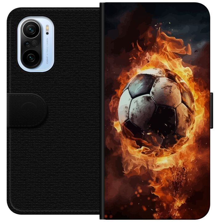 Lommeboketui til Xiaomi Mi 11i med Fotball motiv i gruppen SMARTTELEFON & NETTBRETT / Mobilbeskyttelse / Xiaomi hos TP E-commerce Nordic AB (A64811)