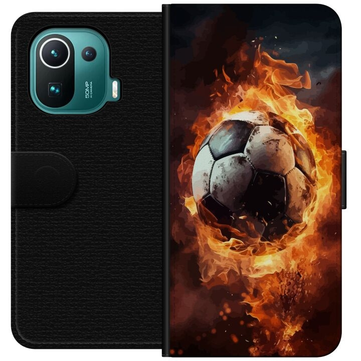 Lommeboketui til Xiaomi Mi 11 Pro med Fotball motiv i gruppen SMARTTELEFON & NETTBRETT / Mobilbeskyttelse / Xiaomi hos TP E-commerce Nordic AB (A64919)