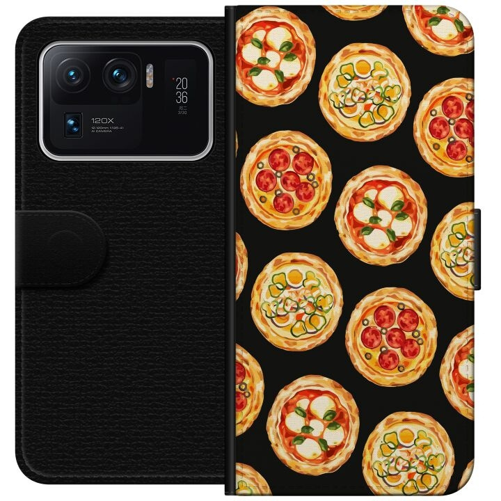 Lommeboketui til Xiaomi Mi 11 Ultra med Pizza motiv i gruppen SMARTTELEFON & NETTBRETT / Mobilbeskyttelse / Xiaomi hos TP E-commerce Nordic AB (A64965)