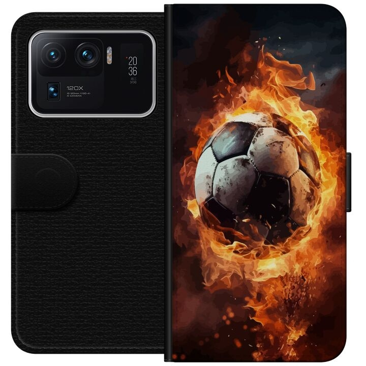 Lommeboketui til Xiaomi Mi 11 Ultra med Fotball motiv i gruppen SMARTTELEFON & NETTBRETT / Mobilbeskyttelse / Xiaomi hos TP E-commerce Nordic AB (A64973)