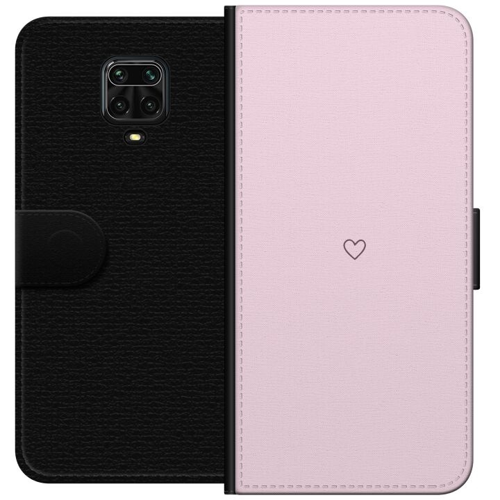 Lommeboketui til Xiaomi Redmi Note 9 Pro med Hjerte motiv i gruppen SMARTTELEFON & NETTBRETT / Mobilbeskyttelse / Xiaomi hos TP E-commerce Nordic AB (A65160)