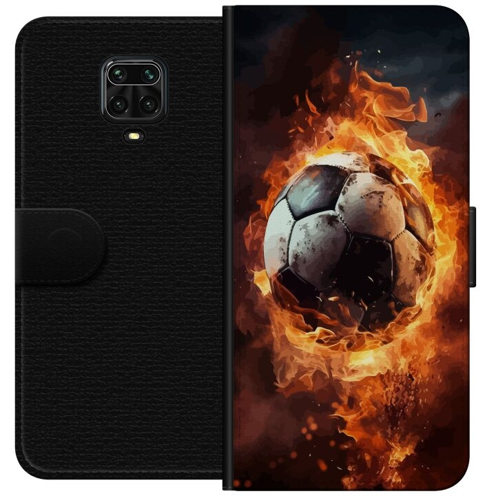 Lommeboketui til Xiaomi Redmi Note 9 Pro med Fotball motiv i gruppen SMARTTELEFON & NETTBRETT / Mobilbeskyttelse / Xiaomi hos TP E-commerce Nordic AB (A65162)