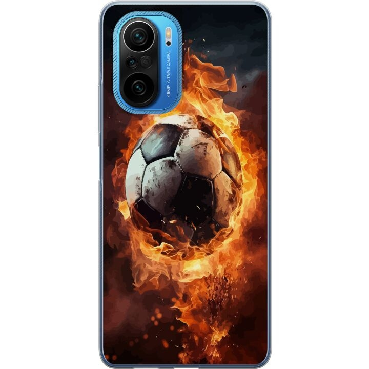 Mobildeksel til Xiaomi Poco F3 med Fotball motiv i gruppen SMARTTELEFON & NETTBRETT / Mobilbeskyttelse / Xiaomi hos TP E-commerce Nordic AB (A65243)