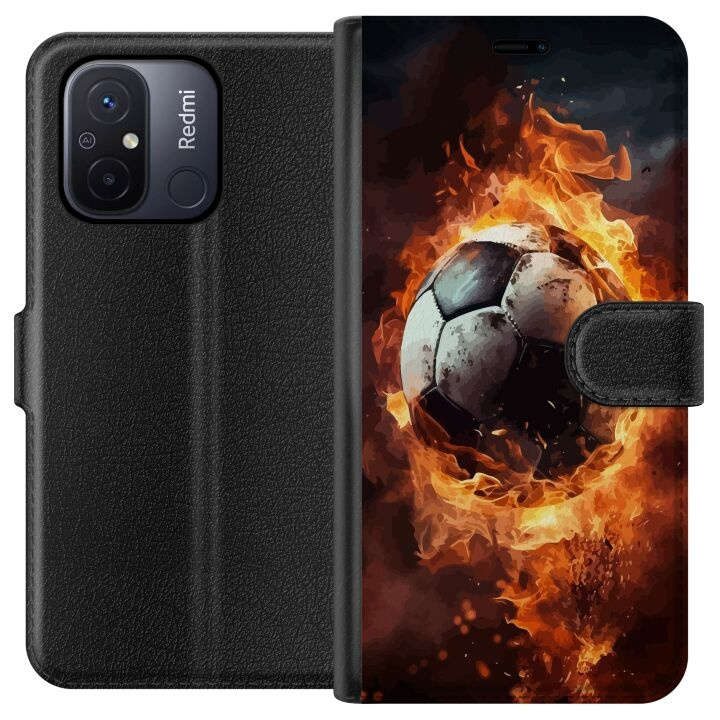 Lommeboketui til Xiaomi Redmi 12C med Fotball motiv i gruppen SMARTTELEFON & NETTBRETT / Mobilbeskyttelse / Xiaomi hos TP E-commerce Nordic AB (A65567)