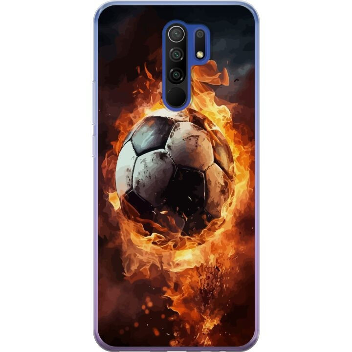 Mobildeksel til Xiaomi Redmi 9 med Fotball motiv i gruppen SMARTTELEFON & NETTBRETT / Mobilbeskyttelse / Xiaomi hos TP E-commerce Nordic AB (A65675)