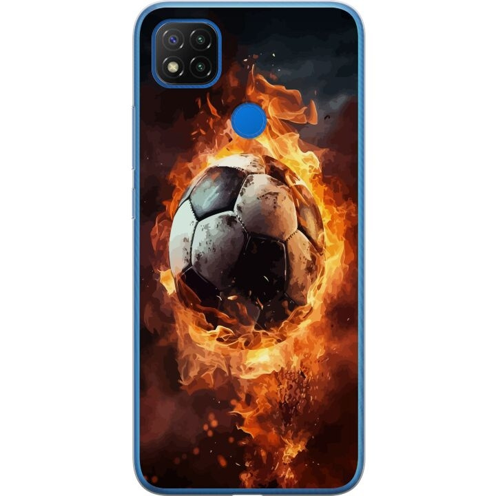 Mobildeksel til Xiaomi Redmi 9C med Fotball motiv i gruppen SMARTTELEFON & NETTBRETT / Mobilbeskyttelse / Xiaomi hos TP E-commerce Nordic AB (A65810)