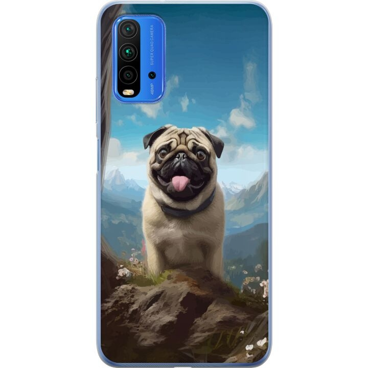 Mobildeksel til Xiaomi Redmi 9T med Glad Hund motiv i gruppen SMARTTELEFON & NETTBRETT / Mobilbeskyttelse / Xiaomi hos TP E-commerce Nordic AB (A65861)