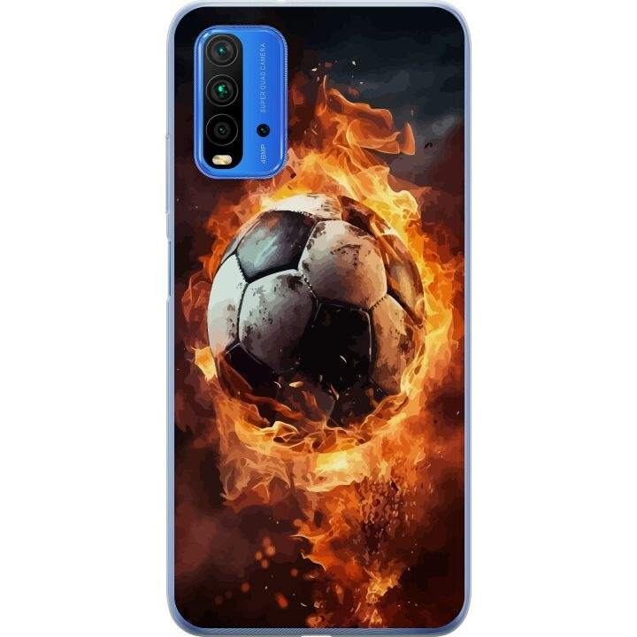 Mobildeksel til Xiaomi Redmi 9T med Fotball motiv i gruppen SMARTTELEFON & NETTBRETT / Mobilbeskyttelse / Xiaomi hos TP E-commerce Nordic AB (A65864)