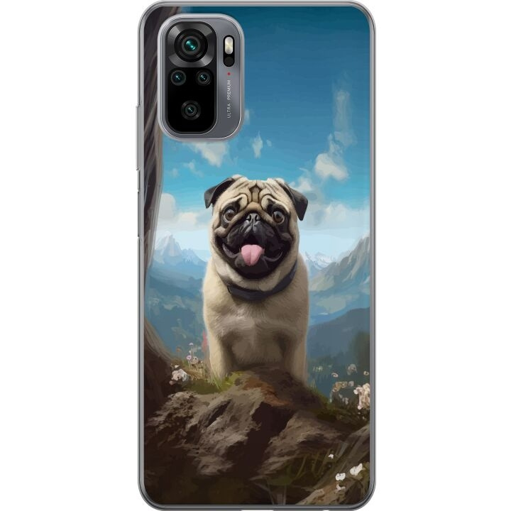 Mobildeksel til Xiaomi Redmi Note 10 med Glad Hund motiv i gruppen SMARTTELEFON & NETTBRETT / Mobilbeskyttelse / Xiaomi hos TP E-commerce Nordic AB (A65915)