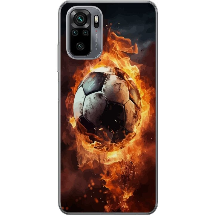 Mobildeksel til Xiaomi Redmi Note 10 med Fotball motiv i gruppen SMARTTELEFON & NETTBRETT / Mobilbeskyttelse / Xiaomi hos TP E-commerce Nordic AB (A65918)