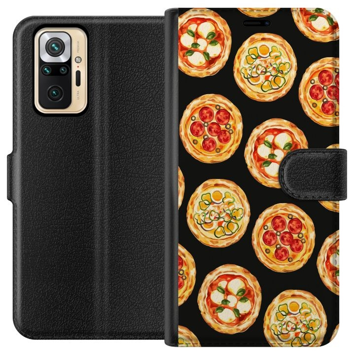 Lommeboketui til Xiaomi Redmi Note 10 Pro med Pizza motiv i gruppen SMARTTELEFON & NETTBRETT / Mobilbeskyttelse / Xiaomi hos TP E-commerce Nordic AB (A65964)