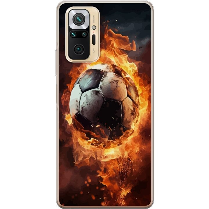 Mobildeksel til Xiaomi Redmi Note 10 Pro med Fotball motiv i gruppen SMARTTELEFON & NETTBRETT / Mobilbeskyttelse / Xiaomi hos TP E-commerce Nordic AB (A65999)