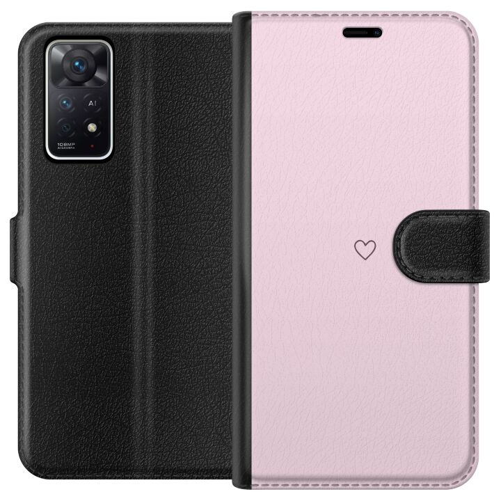 Lommeboketui til Xiaomi Redmi Note 11 Pro 5G med Hjerte motiv i gruppen SMARTTELEFON & NETTBRETT / Mobilbeskyttelse / Xiaomi hos TP E-commerce Nordic AB (A66159)