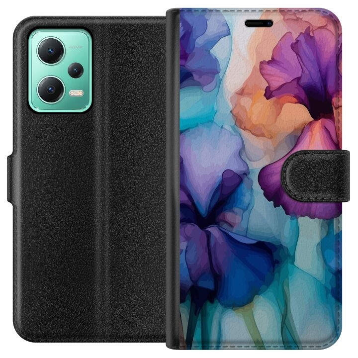 Lommeboketui til Xiaomi Redmi Note 12 med Magiske blomster motiv i gruppen SMARTTELEFON & NETTBRETT / Mobilbeskyttelse / Xiaomi hos TP E-commerce Nordic AB (A66224)