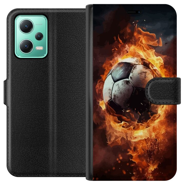 Lommeboketui til Xiaomi Redmi Note 12 med Fotball motiv i gruppen SMARTTELEFON & NETTBRETT / Mobilbeskyttelse / Xiaomi hos TP E-commerce Nordic AB (A66242)