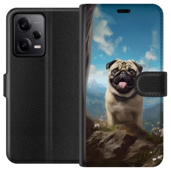 Lommeboketui til Xiaomi Redmi Note 12 Pro med Glad Hund motiv i gruppen SMARTTELEFON & NETTBRETT / Mobilbeskyttelse / Xiaomi hos TP E-commerce Nordic AB (A66293)