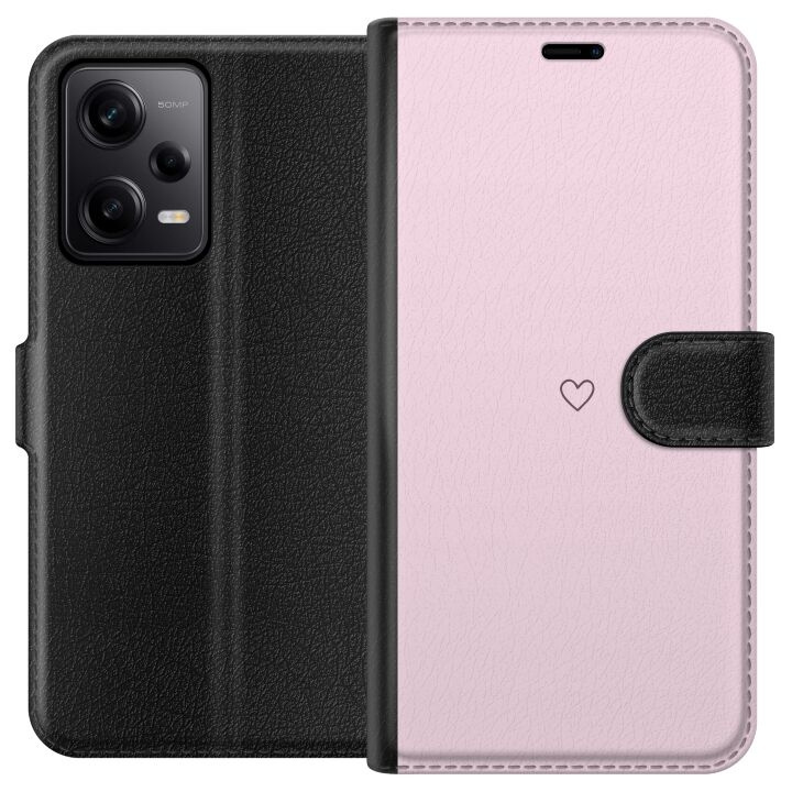 Lommeboketui til Xiaomi Redmi Note 12 Pro med Hjerte motiv i gruppen SMARTTELEFON & NETTBRETT / Mobilbeskyttelse / Xiaomi hos TP E-commerce Nordic AB (A66294)