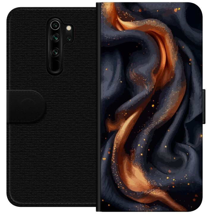 Lommeboketui til Xiaomi Redmi Note 8 Pro med Brennende silke motiv i gruppen SMARTTELEFON & NETTBRETT / Mobilbeskyttelse / Xiaomi hos TP E-commerce Nordic AB (A66492)