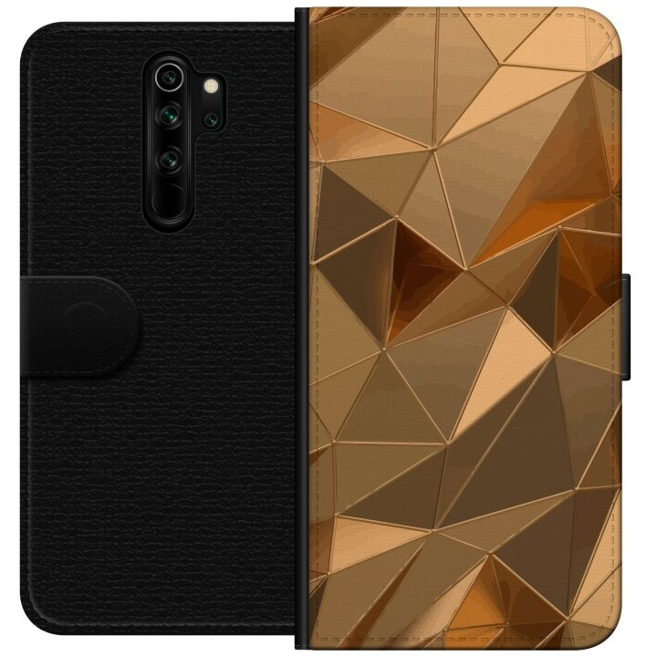 Lommeboketui til Xiaomi Redmi Note 8 Pro med 3D Gull motiv i gruppen SMARTTELEFON & NETTBRETT / Mobilbeskyttelse / Xiaomi hos TP E-commerce Nordic AB (A66515)