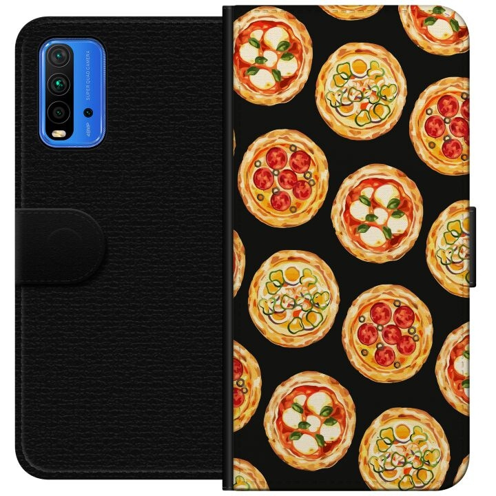 Lommeboketui til Xiaomi Redmi Note 9 4G med Pizza motiv i gruppen SMARTTELEFON & NETTBRETT / Mobilbeskyttelse / Xiaomi hos TP E-commerce Nordic AB (A66612)