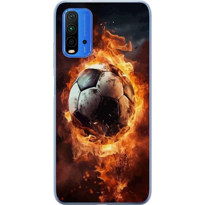 Mobildeksel til Xiaomi Redmi Note 9 4G med Fotball motiv i gruppen SMARTTELEFON & NETTBRETT / Mobilbeskyttelse / Xiaomi hos TP E-commerce Nordic AB (A66647)