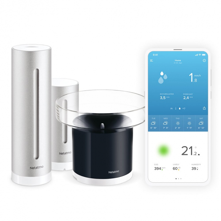 Netatmo Smart Väderstation + Regnmätare Paket i gruppen HJEM, HUS OG HAGE / Smarthus / Smarthussystemer hos TP E-commerce Nordic AB (A66845)