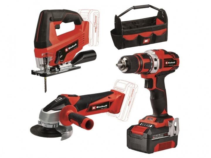 Einhell TE-TK 18/3 Li verktygssats med 4 delar 18V 1X4,0Ah i gruppen HJEM, HUS OG HAGE / Verktøy / Drill hos TP E-commerce Nordic AB (A66854)